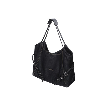 DENIM SINGLE-SHOULDER BAG