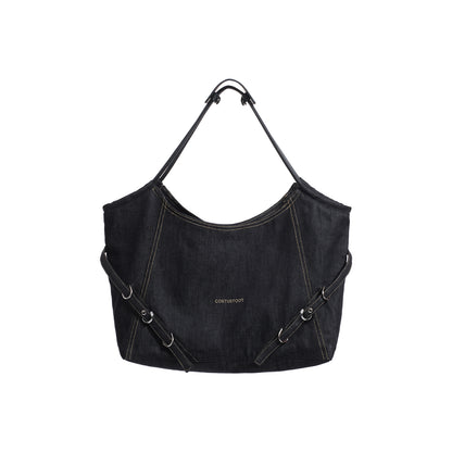 DENIM SINGLE-SHOULDER BAG