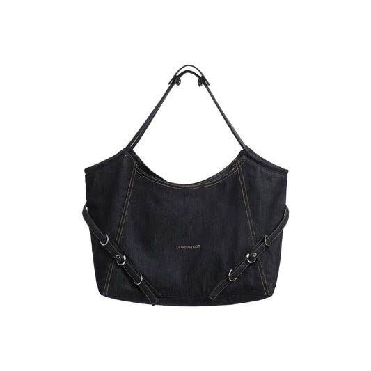 DENIM SINGLE-SHOULDER BAG