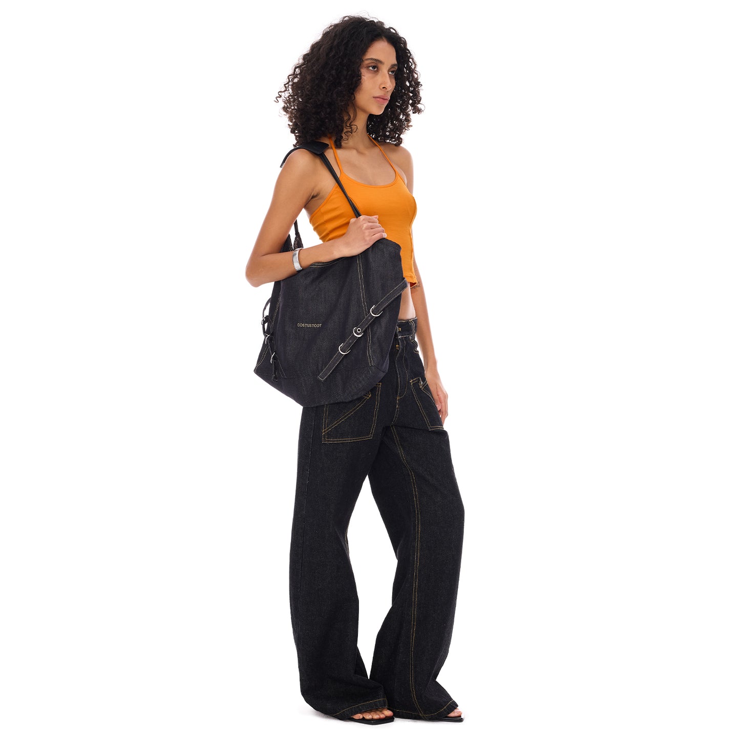DENIM SINGLE-SHOULDER BAG