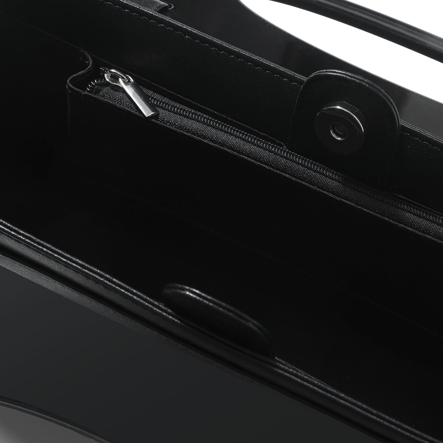 ACRYLIC HANDLE LEATHER CLUTCH