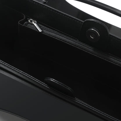 ACRYLIC HANDLE LEATHER CLUTCH